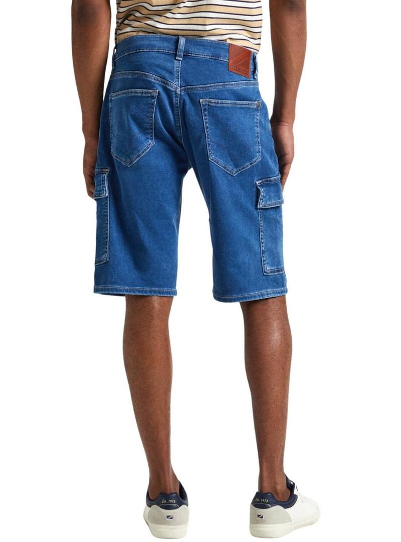 Shorts Pepe Jeans Relaxed Blu per Uomo.