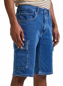 Shorts Pepe Jeans Relaxed Blu per Uomo.