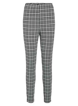 Leggings Vila Vihoundi tartan nero e bianco per donna