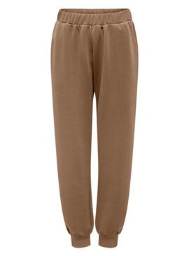 Pantalone jogger Only Lalina color tostato per donna