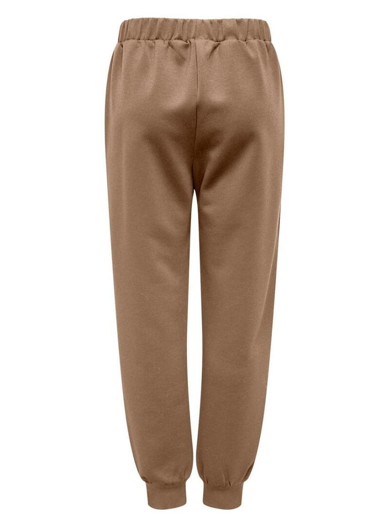 Pantalone jogger Only Lalina color tostato per donna