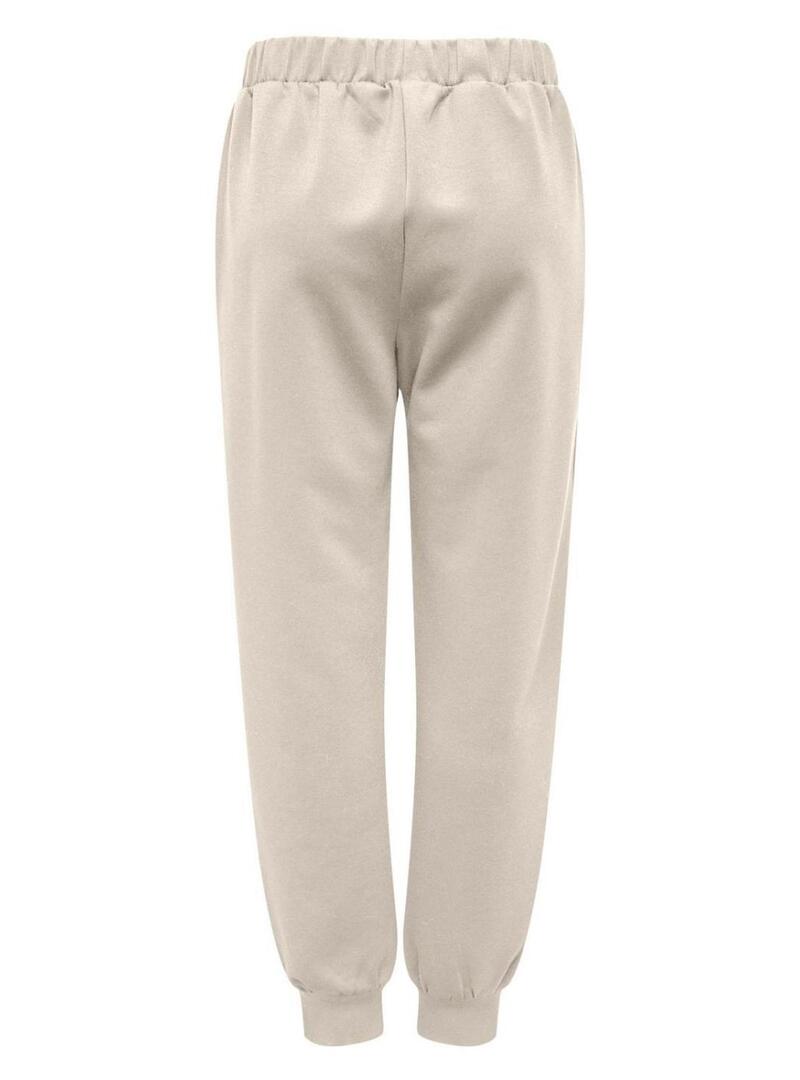 Pantaloni jogger Only Lalina beige per donna