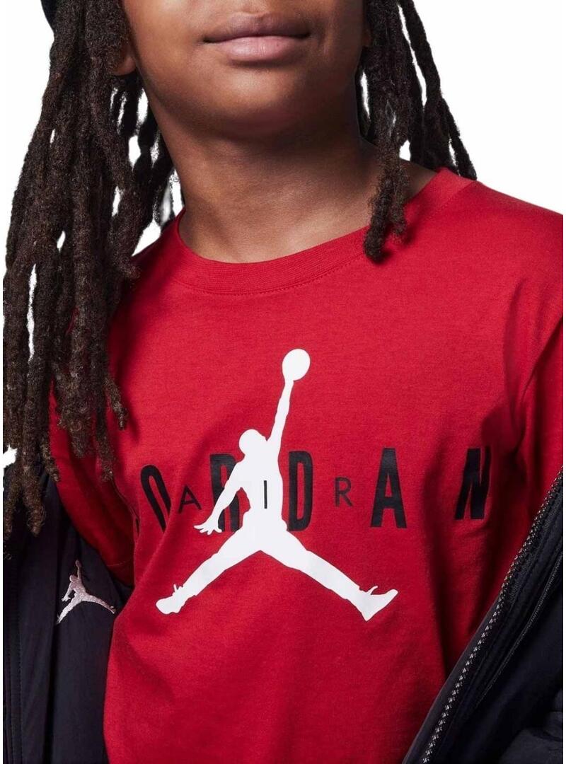 Maglietta Jordan Brand rossa per bambino e bambina