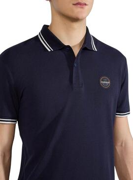 Polo Napapijri Macas blu scuro per uomo