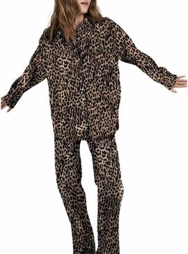 Camicia oversize con stampa di leopardo Only Anlie per donna