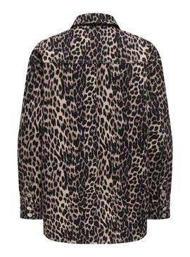 Camicia oversize con stampa di leopardo Only Anlie per donna