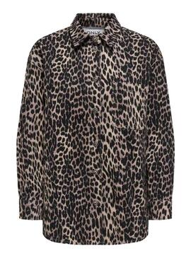 Camicia oversize con stampa di leopardo Only Anlie per donna