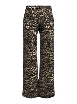 Pantaloni stampati leopardati Only Anlie per donna