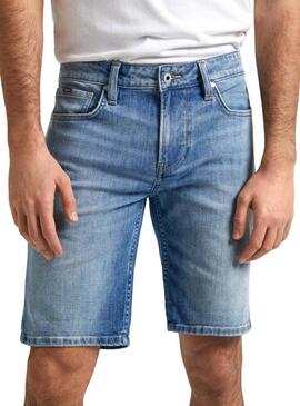 Shorts Pepe Jeans Slim Blu per Uomo