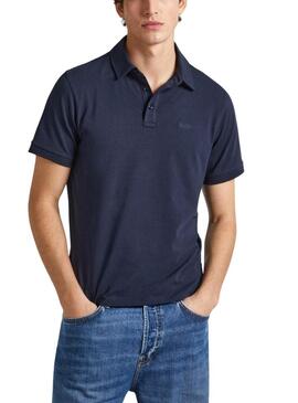 Polo Pepe Jeans Harper Blu Marino Per Uomo