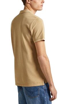 Polo Pepe Jeans New Oliver Beige Per Uomo