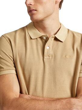 Polo Pepe Jeans New Oliver Beige Per Uomo