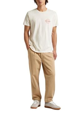 Maglietta Pepe Jeans Craig Beige da Uomo