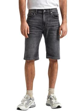 Shorts slim neri Bermuda Pepe Jeans per uomo.