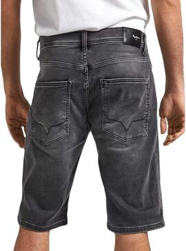 Shorts slim neri Bermuda Pepe Jeans per uomo.