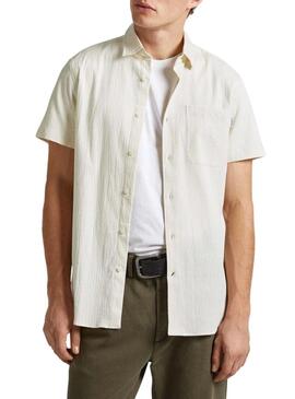 Camicia Pepe Jeans Pyke beige per uomo