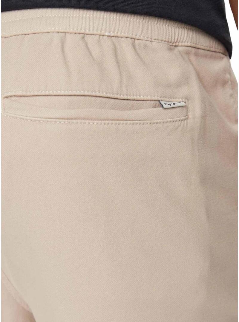 Pantaloni Pepe Jeans Pull On Beige per Uomo