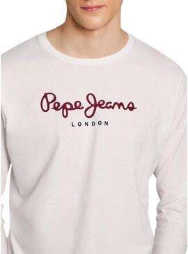 T-Shirt Pepe Jeans Eggo Long Bianco per Uomo