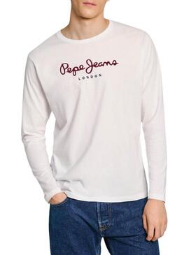 T-Shirt Pepe Jeans Eggo Long Bianco per Uomo