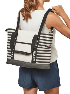 Borsa Pepe Jeans Zoey Lottie Bianca e Nera