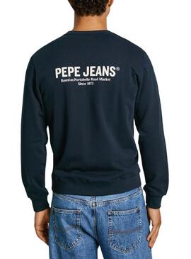 Felpa Pepe Jeans Sam blu scuro per uomo