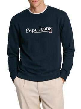 Felpa Pepe Jeans Sean blu scuro per uomo.