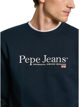 Felpa Pepe Jeans Sean blu scuro per uomo.