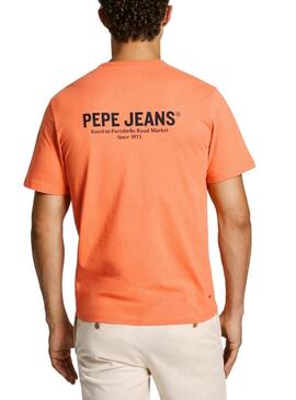 Maglietta Pepe Jeans Sam arancione per uomo