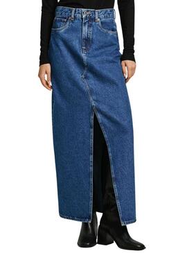 Gonna Pepe Jeans Maxi Blu Per Donna