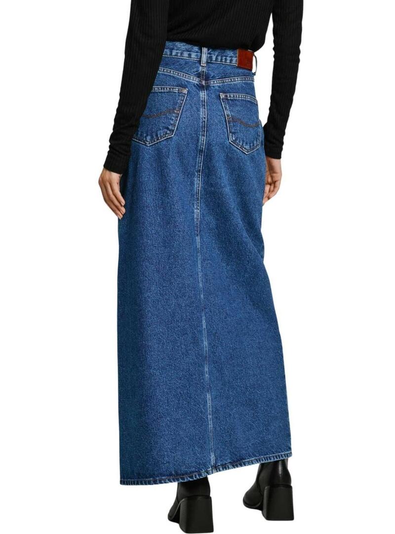 Gonna Pepe Jeans Maxi Blu Per Donna