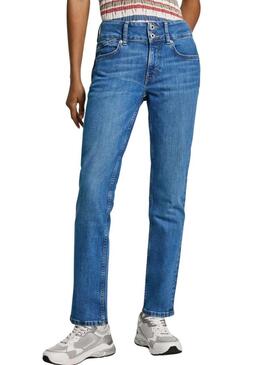 Pepe Jeans jeans slim medium denim da donna