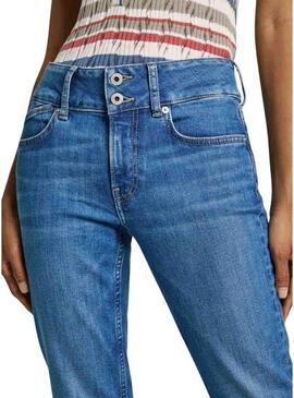 Pepe Jeans jeans slim medium denim da donna