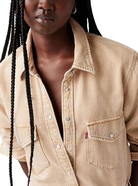 Camicia Levis Western beige per donna