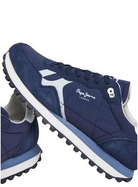 Scarpe Pepe Jeans Brit On blu per uomo.