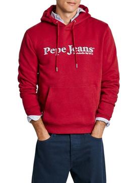 Felpa Pepe Jeans Somers rossa per uomo