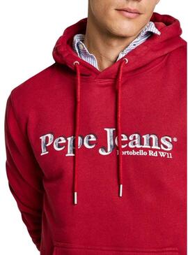 Felpa Pepe Jeans Somers rossa per uomo