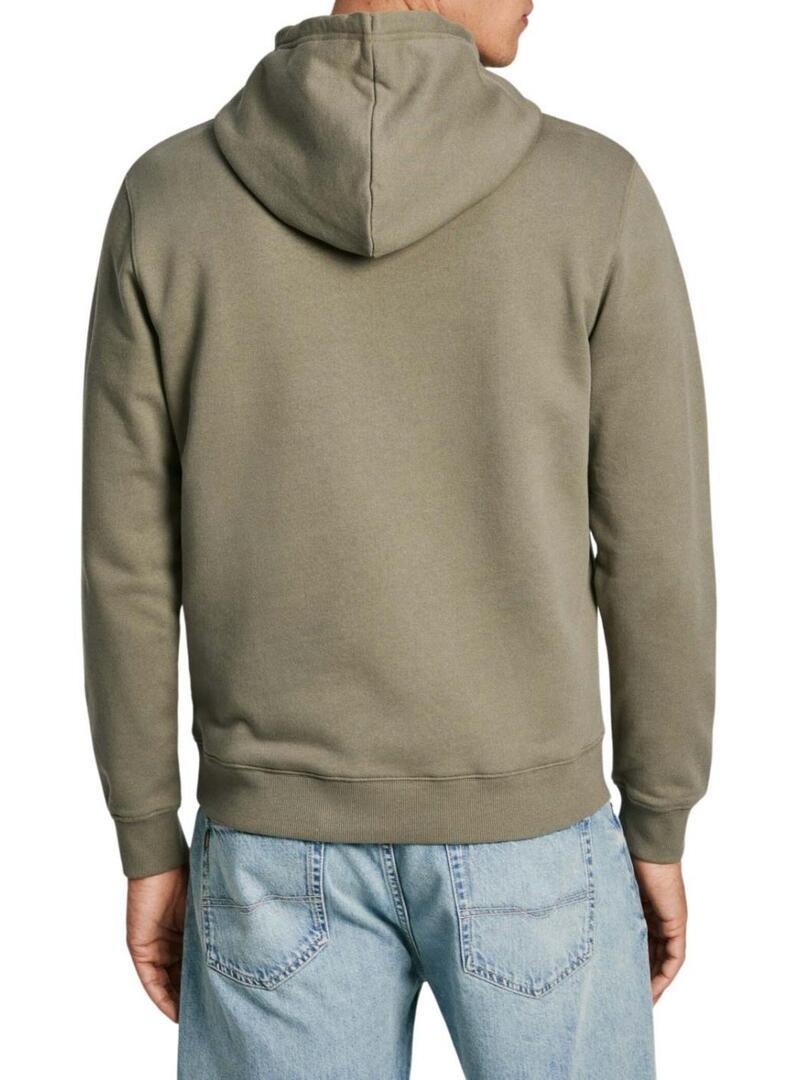 Felpa Pepe Jeans New Joe Hoodie verde per uomo