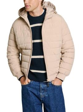 Giacca trapuntata Pepe Jeans Tomek beige per uomo