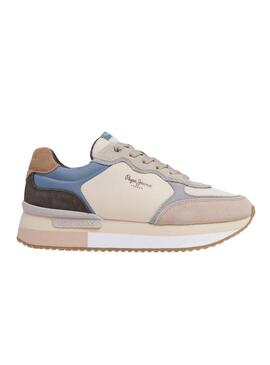 Scarpe Pepe Jeans Rusper Mania beige e rosa per donna