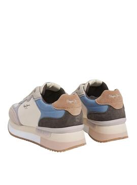 Scarpe Pepe Jeans Rusper Mania beige e rosa per donna