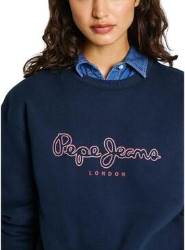 Felpa Pepe Jeans Frida blu scuro per donna