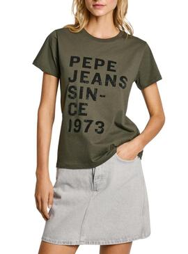 Maglietta Pepe Jeans Gio verde per donna