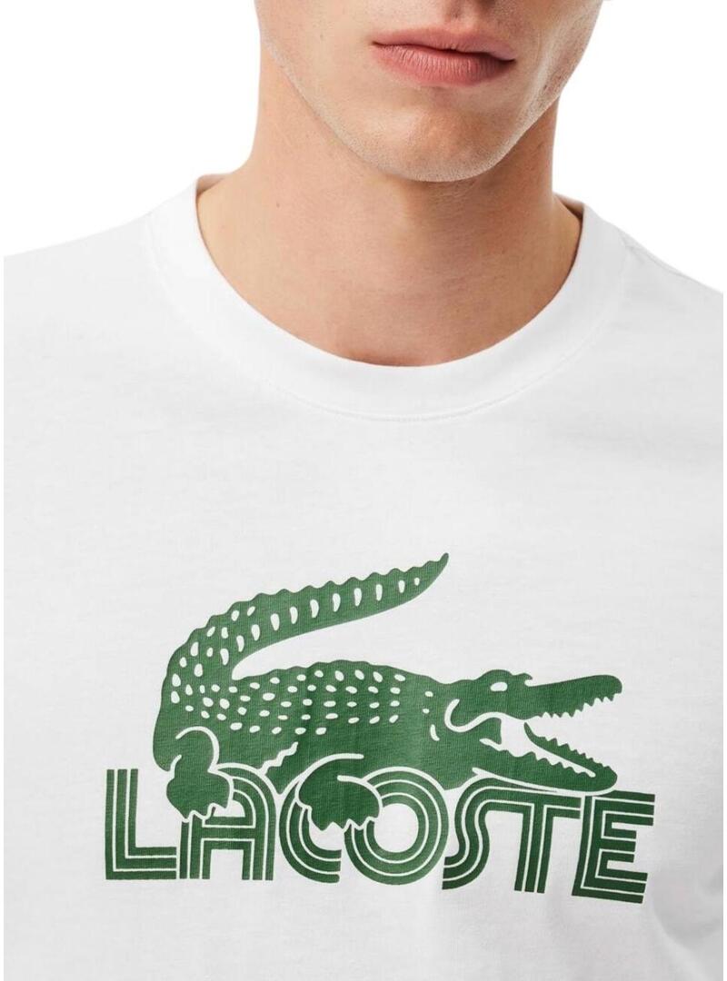 Maglietta Lacoste Croco XL bianca per uomo