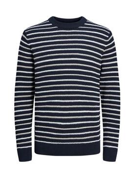 Maglione a maglia Jack and Jones Bronx blu navy per uomo