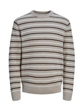 Maglione Jack and Jones Bronx punto beige per uomo