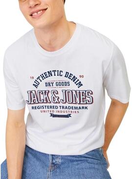 Maglietta Jack and Jones con logo bianco per uomo