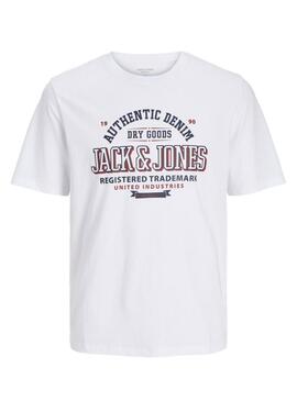 Maglietta Jack and Jones con logo bianco per uomo