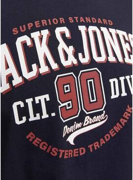 Maglietta Jack and Jones con logo marino per uomo