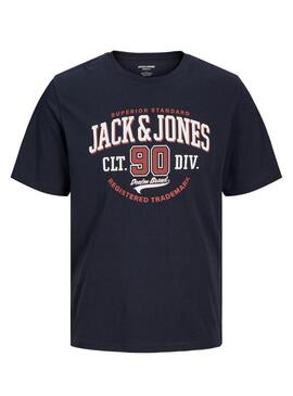 Maglietta Jack and Jones con logo marino per uomo