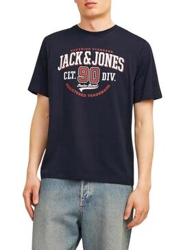 Maglietta Jack and Jones con logo marino per uomo